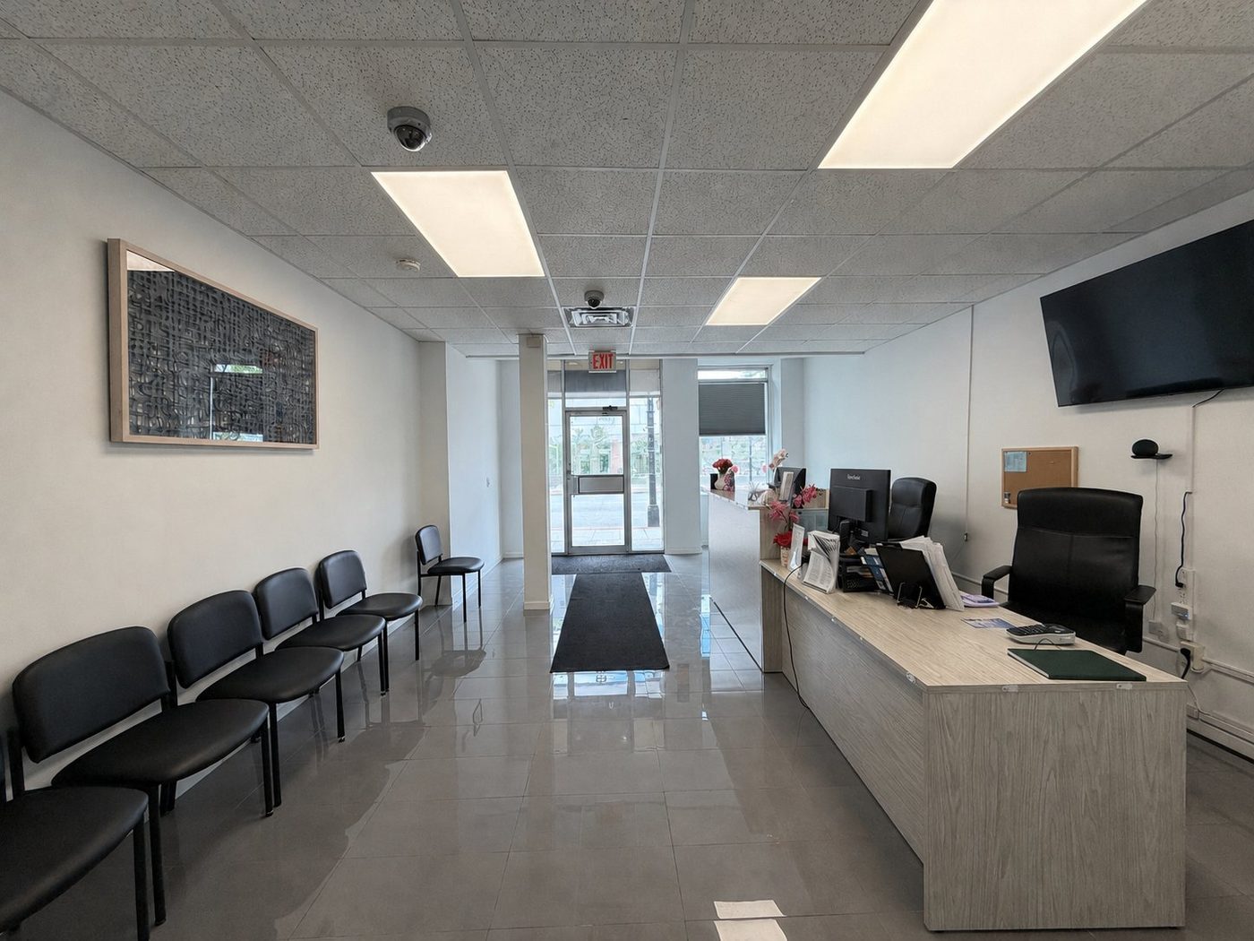 Reception & client waiting area